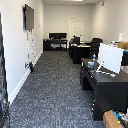Freshly painted commercial office space